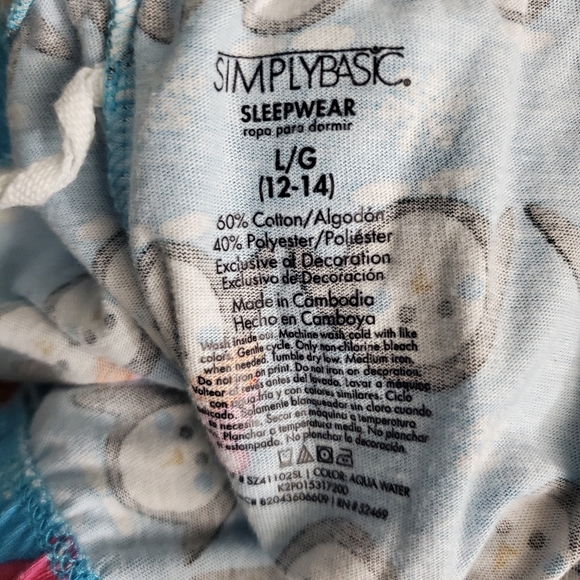 SimplyBasic Sleepwear Pajamas Womens L (12-14) Used Christmas Holiday - Picture 5 of 5